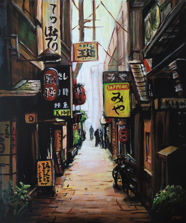 Osaka Namba (n°4 - variation n°2) (46 x 55 cm) - 05/2023 Osaka Namba (n°4 - variation n°2) (46 x 55 cm) - 05/2023